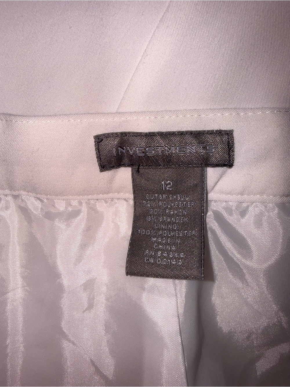3207-Investments Straight-Leg Cream Dress Pants - Picture 3 of 3